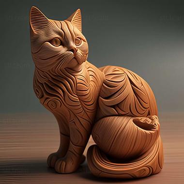 3D model Manx cat (STL)